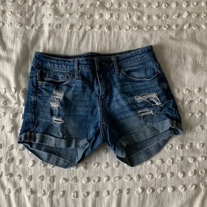 Aeropostale Midi Distressed Shorts